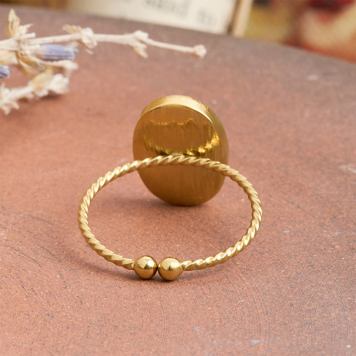 Christianartworkshop Hammered Oval Cross Twisted Band Ring: Rustic Token of Devout Blessing - image 5