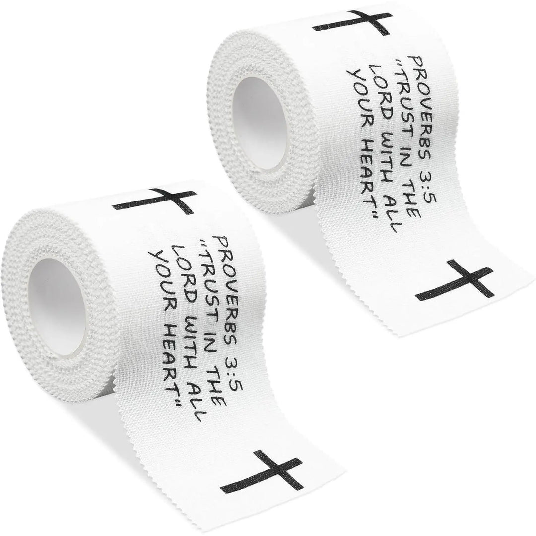 Christianartworkshop Proverbs 3:5 & PH 4:13 Bible Verse Athletic Tape: Cross Faith Wrist Support Wrap - image 7