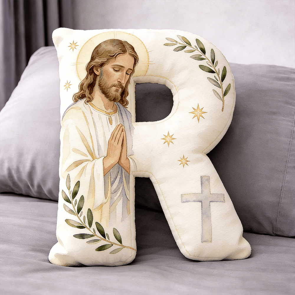 Christianartworkshop Letter Shaped Praying Jesus Cross Pillow: Emblem Of Devout Prayer And Timeless Faith - 24" (60cm) - R - image 17