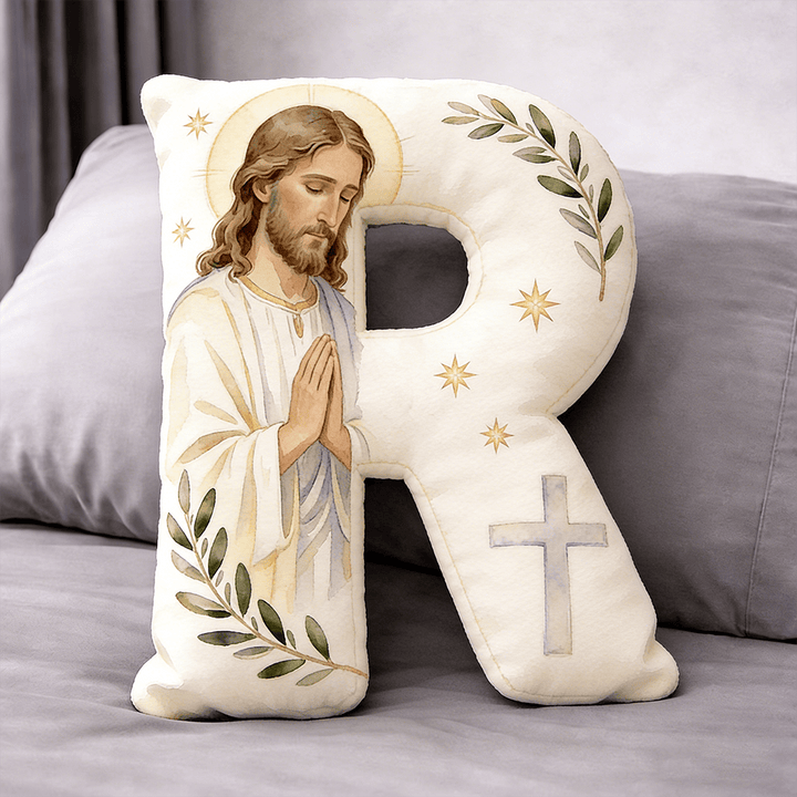 Christianartworkshop Letter Shaped Praying Jesus Cross Pillow: Emblem Of Devout Prayer And Timeless Faith - 24" (60cm) - R - image 17