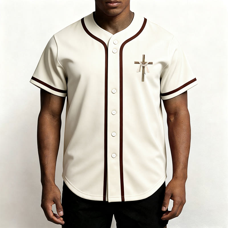 Christianartworkshop He Is Not Here He Is Risen Faith Unisex Baseball Jersey - image 2