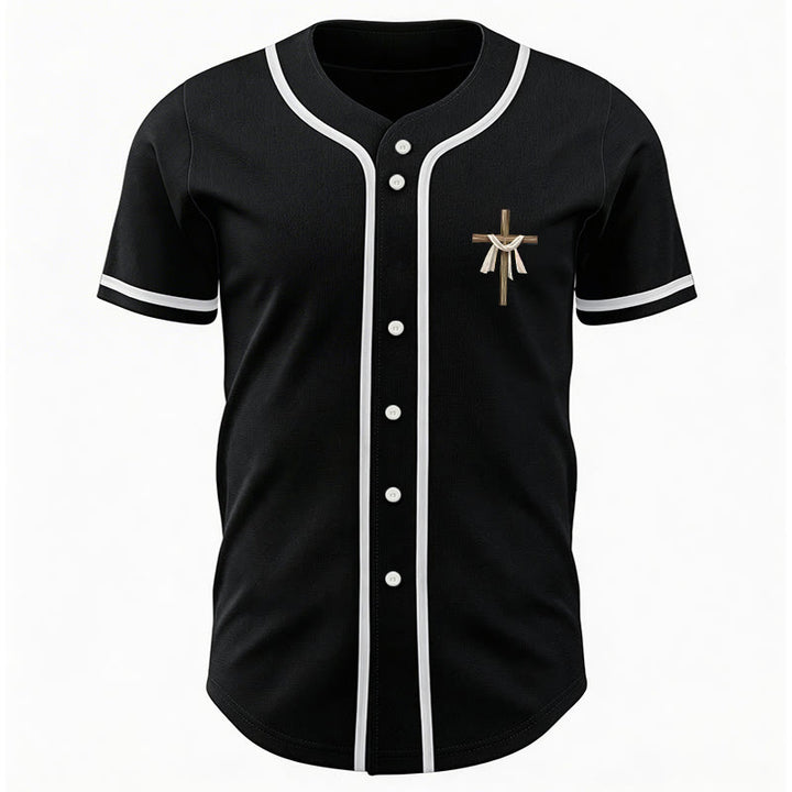 Christianartworkshop He Is Not Here He Is Risen Faith Unisex Baseball Jersey - image 20