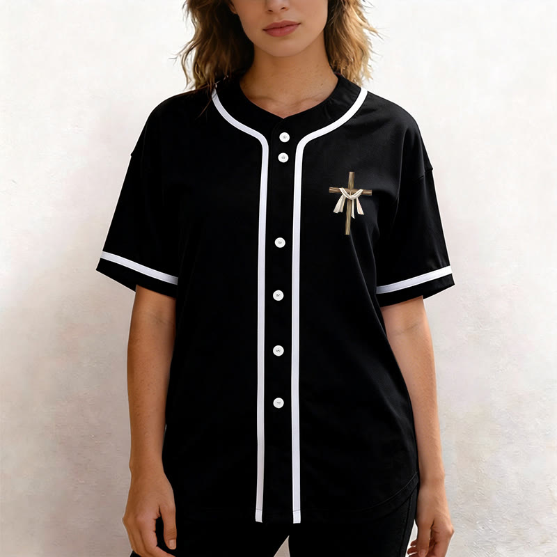 Christianartworkshop He Is Not Here He Is Risen Faith Unisex Baseball Jersey - image 18