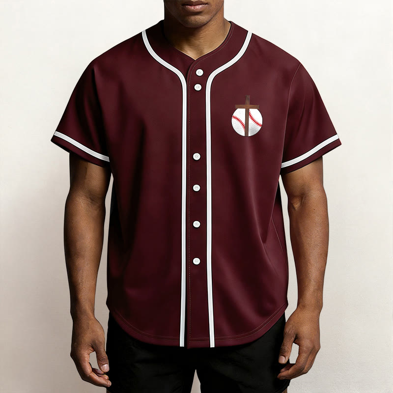 Christianartworkshop Philippians 4:13 Faith Baseball Jersey: Baseball Cross Motto Strength Devotion Athletic Shirt - image 28