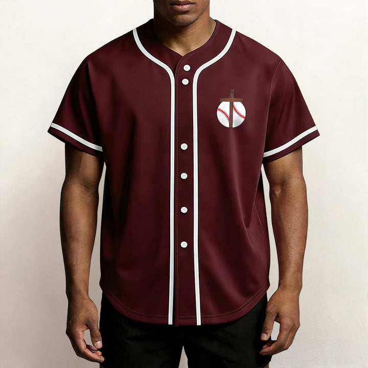 Christianartworkshop Philippians 4:13 Faith Baseball Jersey: Baseball Cross Motto Strength Devotion Athletic Shirt - image 28