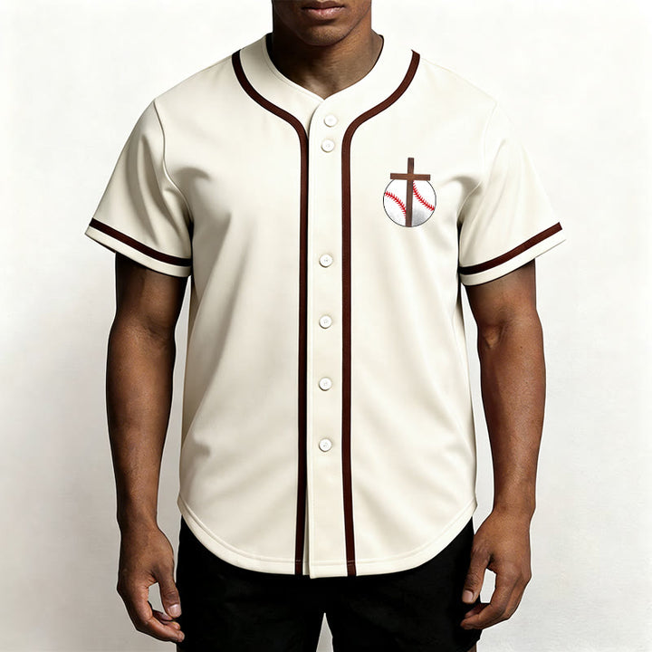Christianartworkshop Philippians 4:13 Faith Baseball Jersey: Baseball Cross Motto Strength Devotion Athletic Shirt - image 8