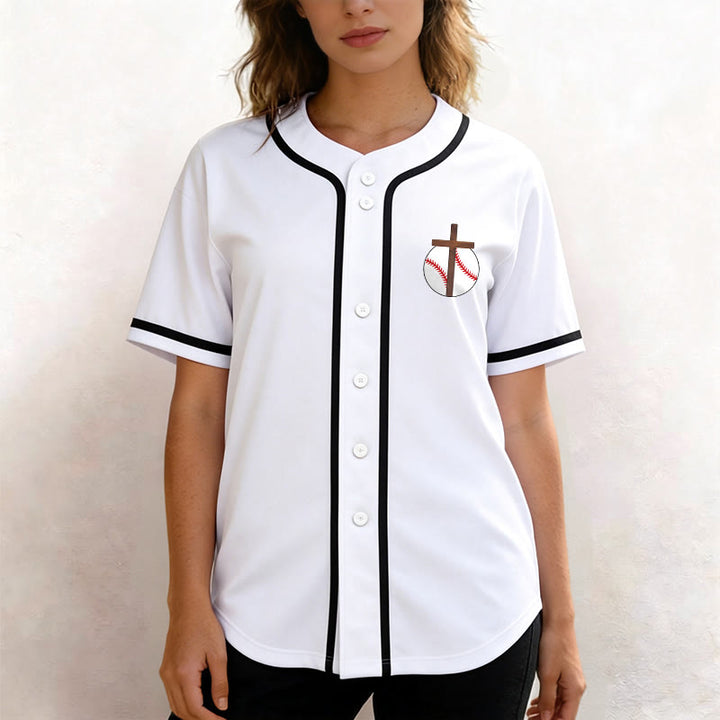 Christianartworkshop Philippians 4:13 Faith Baseball Jersey: Baseball Cross Motto Strength Devotion Athletic Shirt - image 15