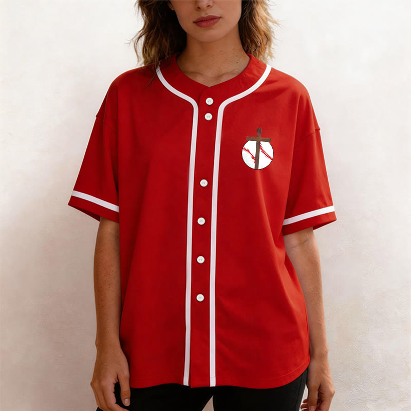 Christianartworkshop Philippians 4:13 Faith Baseball Jersey: Baseball Cross Motto Strength Devotion Athletic Shirt - image 25