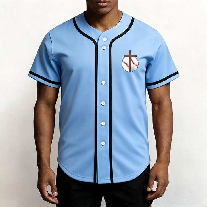 Christianartworkshop Philippians 4:13 Faith Baseball Jersey: Baseball Cross Motto Strength Devotion Athletic Shirt - image 33
