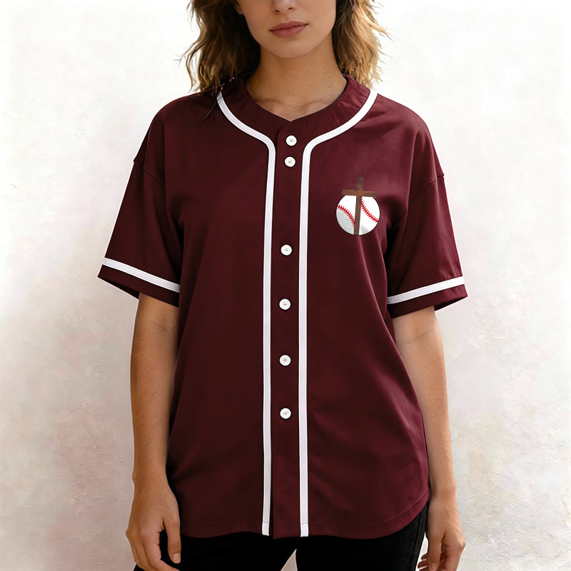 Christianartworkshop Philippians 4:13 Faith Baseball Jersey: Baseball Cross Motto Strength Devotion Athletic Shirt - image 30