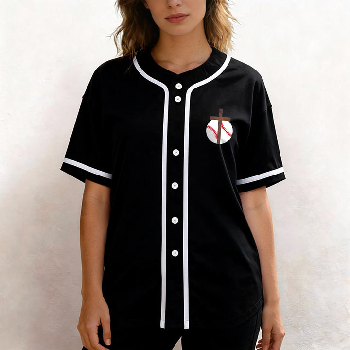 Christianartworkshop Philippians 4:13 Faith Baseball Jersey: Baseball Cross Motto Strength Devotion Athletic Shirt - image 20