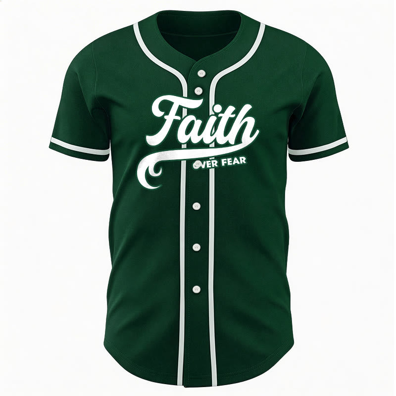 Christianartworkshop Faith Over Fear Custom Name Number Unisex Baseball Jersey - image 48