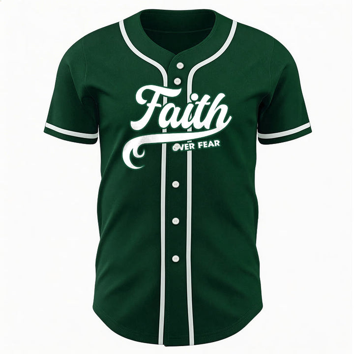 Christianartworkshop Faith Over Fear Custom Name Number Unisex Baseball Jersey - image 48