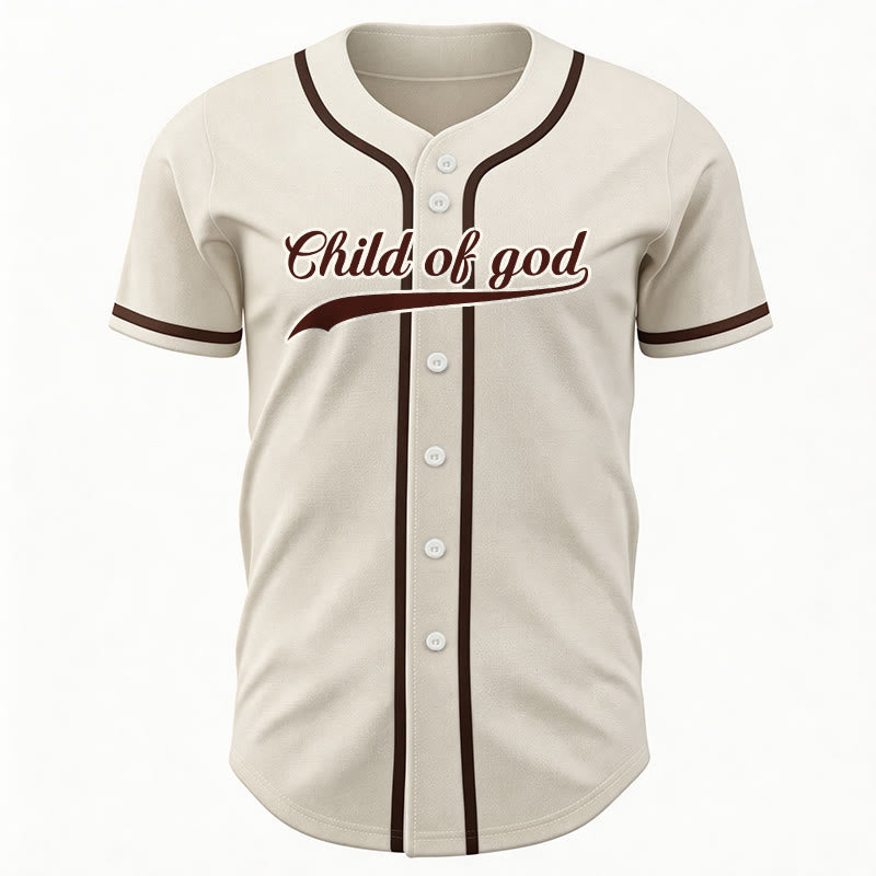 Christianartworkshop Child Of God Custom Name Number Unisex Baseball Jersey - image 6