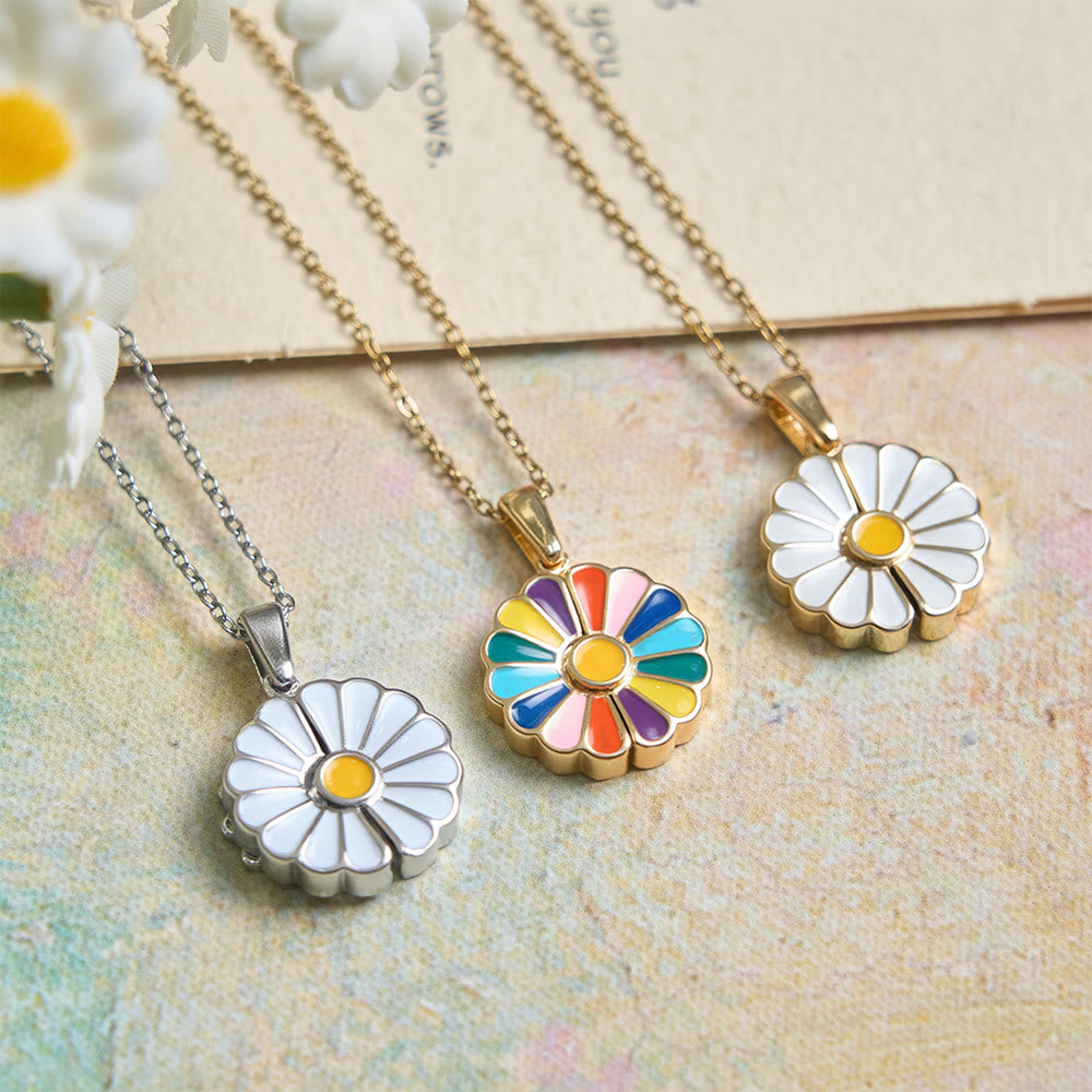 Christianartworkshop Openable Daisy Necklace With God All Things Are Possible Engraving - image 1