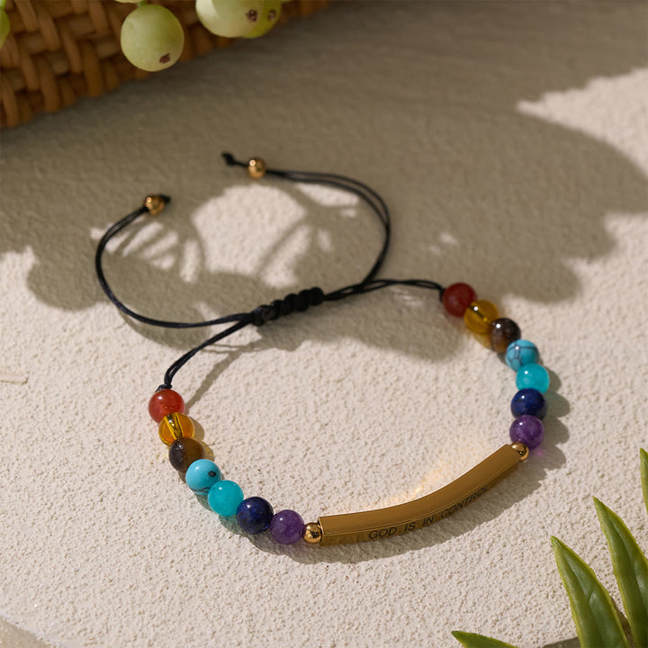 Christianartworkshop Adjustable Natural Stone Faith Bracelet With Scripture Reminder Card - image 4