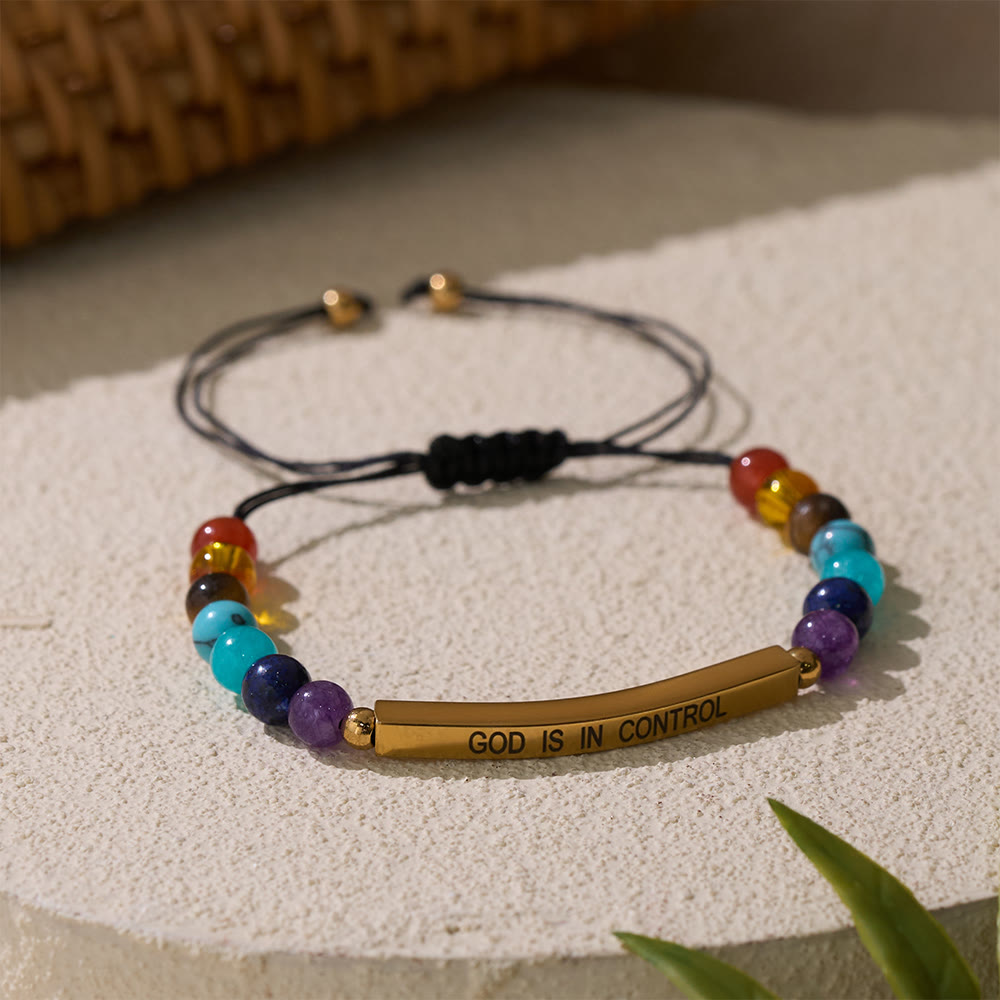 Christianartworkshop Adjustable Natural Stone Faith Bracelet With Scripture Reminder Card - image 3