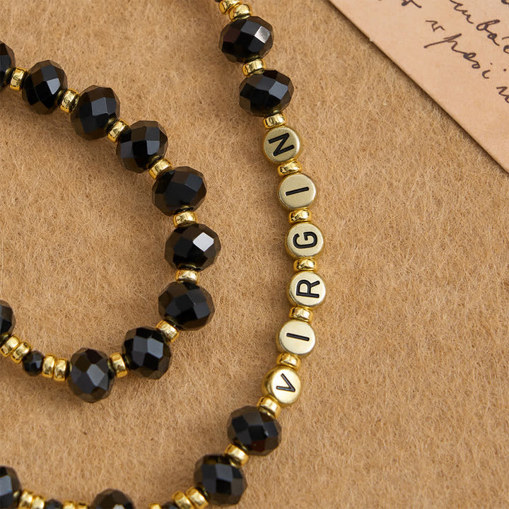 Christianartworkshop Black Faceted Glass Virgin Mary Rosary with Custom Name Letters for Mom - image 5