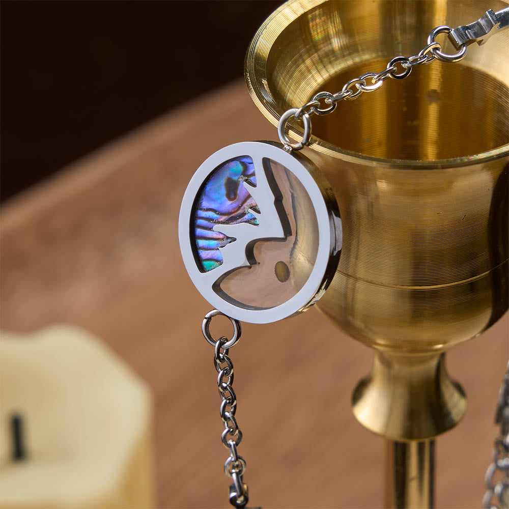 Christianartworkshop Mustard Seed Mountain of Faith Bracelet: Cross Accent & Abalone Shell Charm - image 2