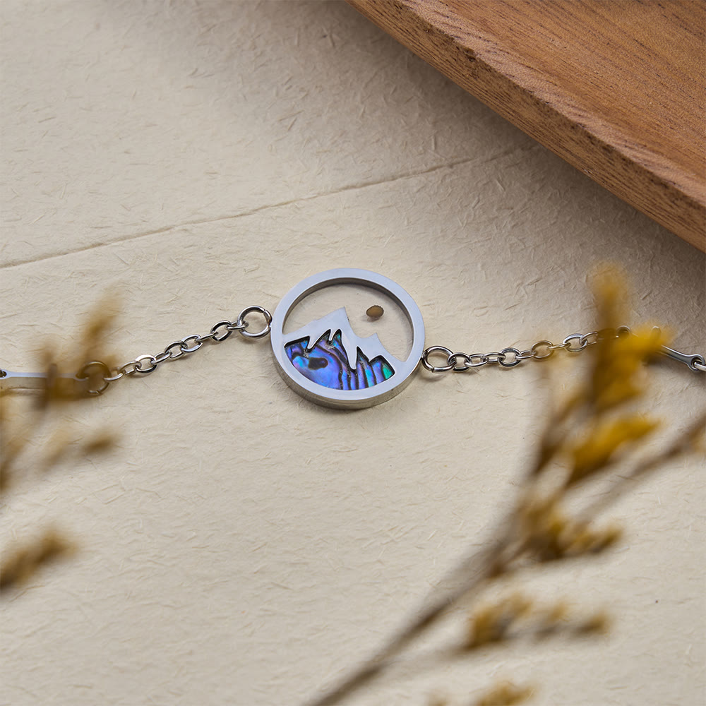 Christianartworkshop Mustard Seed Mountain of Faith Bracelet: Cross Accent & Abalone Shell Charm - image 4