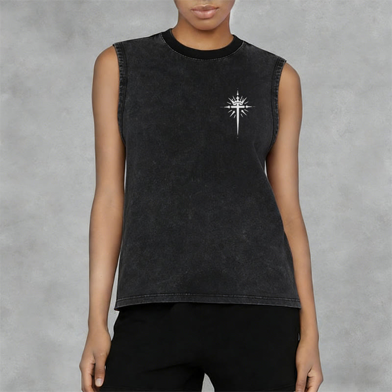Christianartworkshop Man of God John 3:16 Unisex Washed Tank Top - image 10