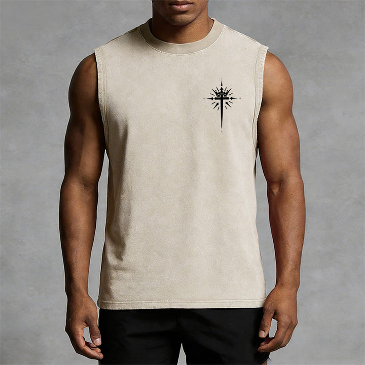 Christianartworkshop Man of God John 3:16 Unisex Washed Tank Top - image 30