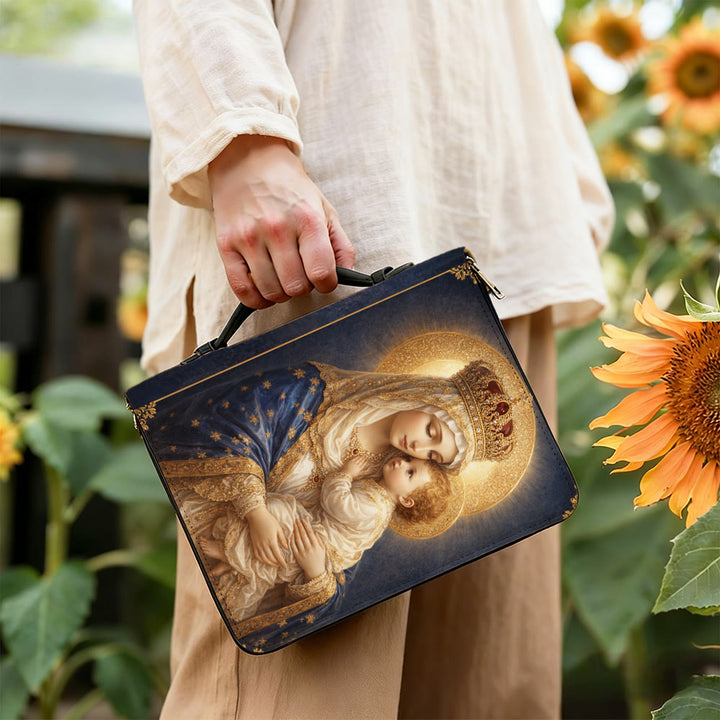 Christianartworkshop Our Lady and Child Holy Portrait Zippered Bible Cover - image 4