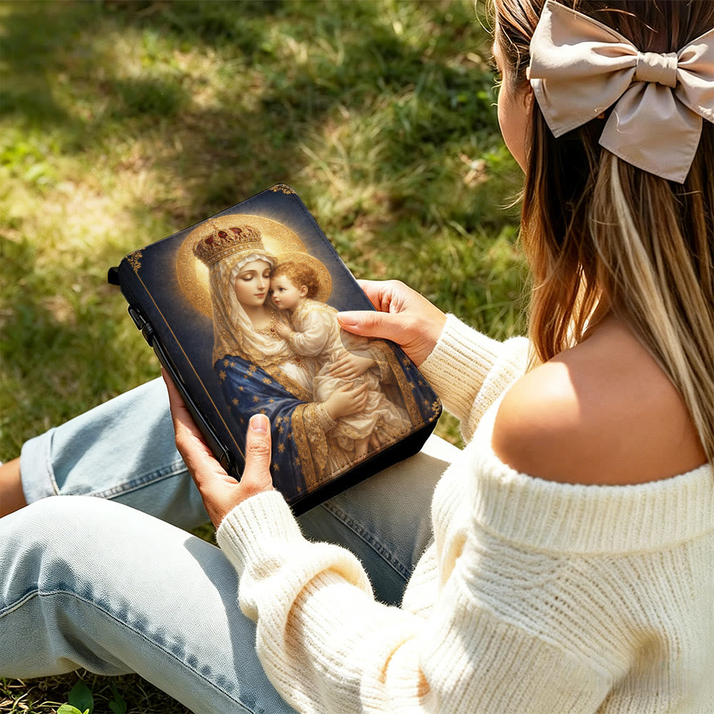 Christianartworkshop Our Lady and Child Holy Portrait Zippered Bible Cover - image 11