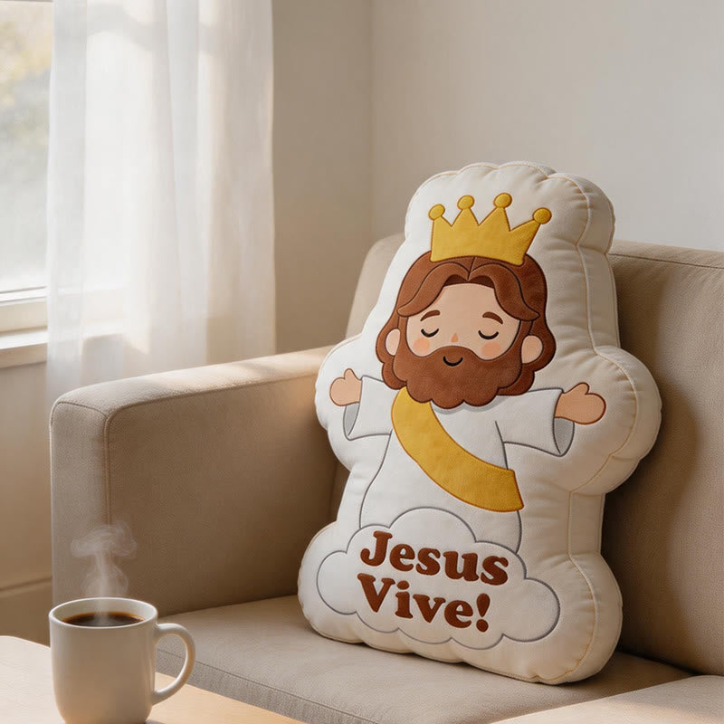 Christianartworkshop Soft Jesus Vive Character Plush Pillow: Warm Faith-Inspired Home Accent - image 2