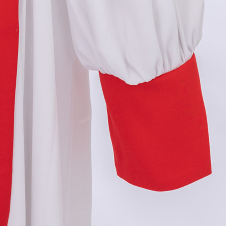 Christianartworkshop Distinctive White Church Clergy Robe with Red Collar & Cross Emblem - image 9