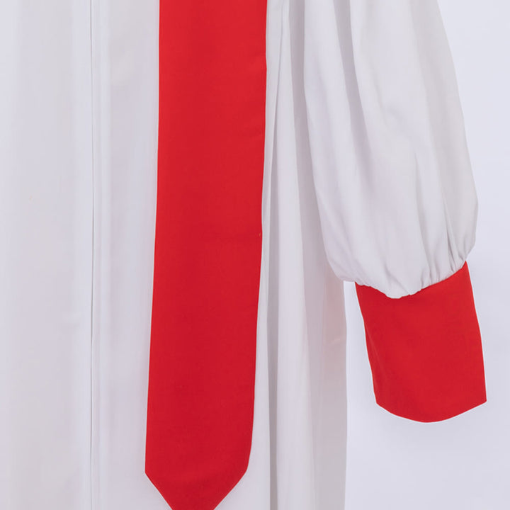 Christianartworkshop Distinctive White Church Clergy Robe with Red Collar & Cross Emblem - image 10