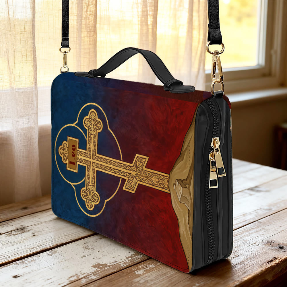 Christianartworkshop Jesus Christ Icon & Ornate Cross Devotional Bible Cover - image 4