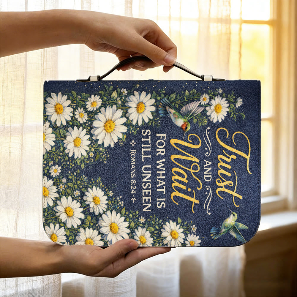 Christianartworkshop Trust And Wait Romans 8:24 Daisy & Hummingbird Bible Cover - image 14
