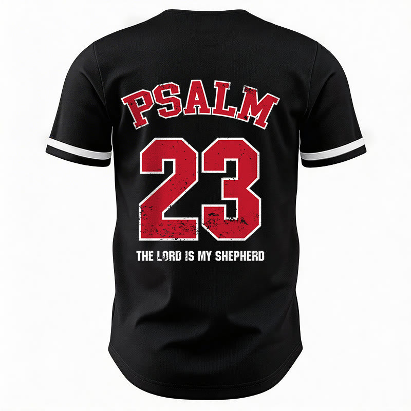 Christianartworkshop Psalm 23 Faith Baseball Jersey: The Lord Is My Shepherd Devotional Athletic Shirt - image 6