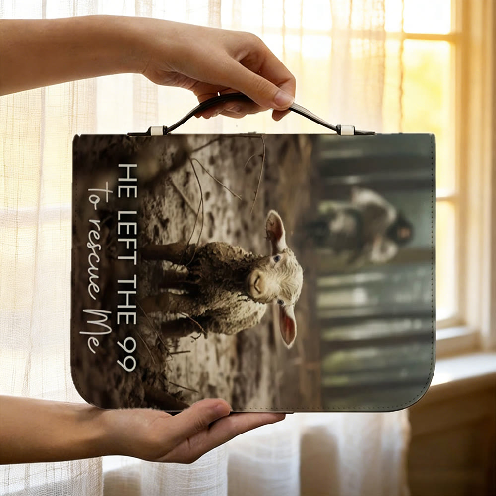 Christianartworkshop He Left The 99 To Rescue Me Lost Sheep Parable Bible Cover - image 2
