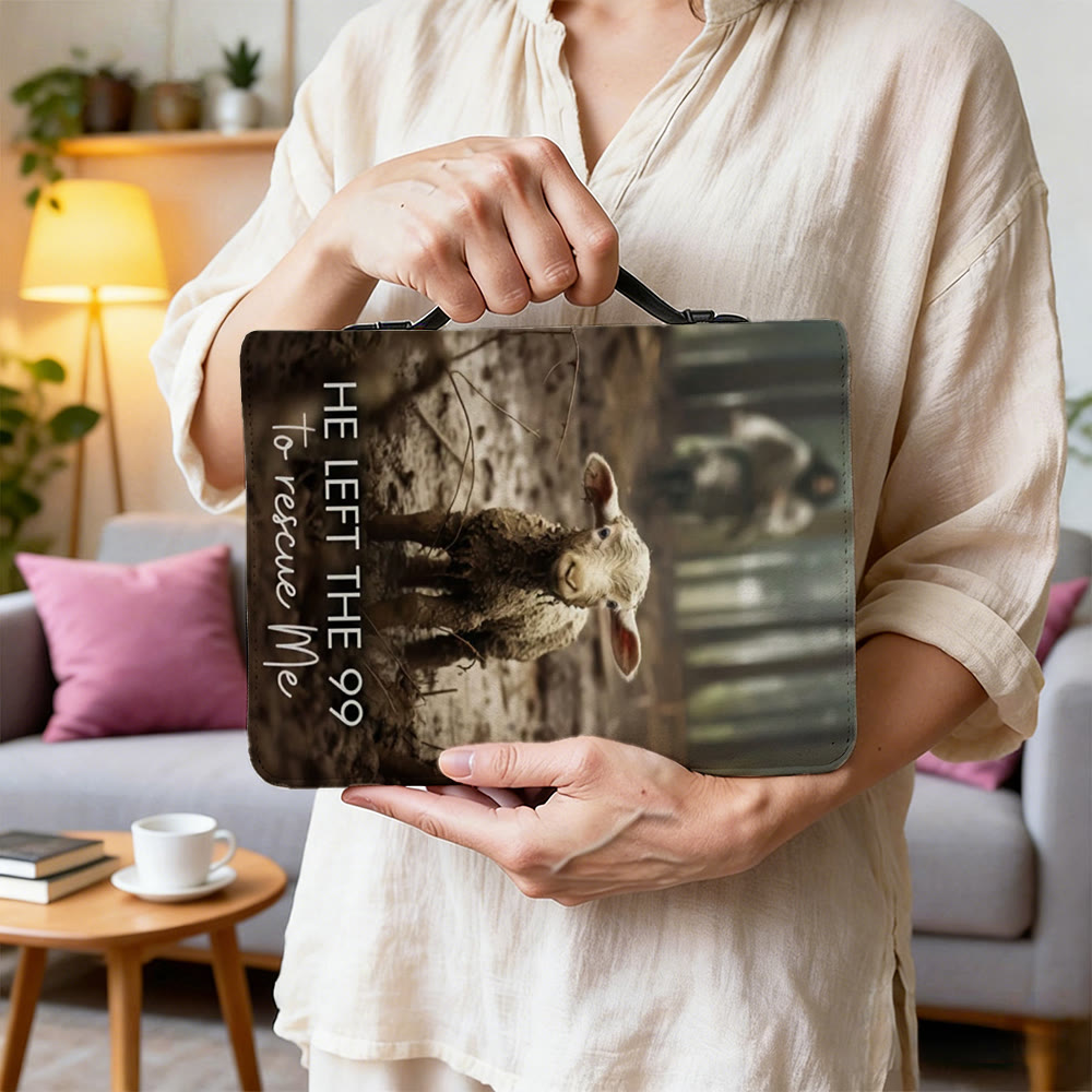 Christianartworkshop He Left The 99 To Rescue Me Lost Sheep Parable Bible Cover - image 7
