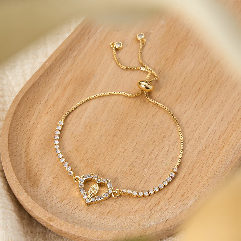 Christianartworkshop Our Lady Centered Adjustable Bolo Bracelet, Symbol of Divine Grace - image 7