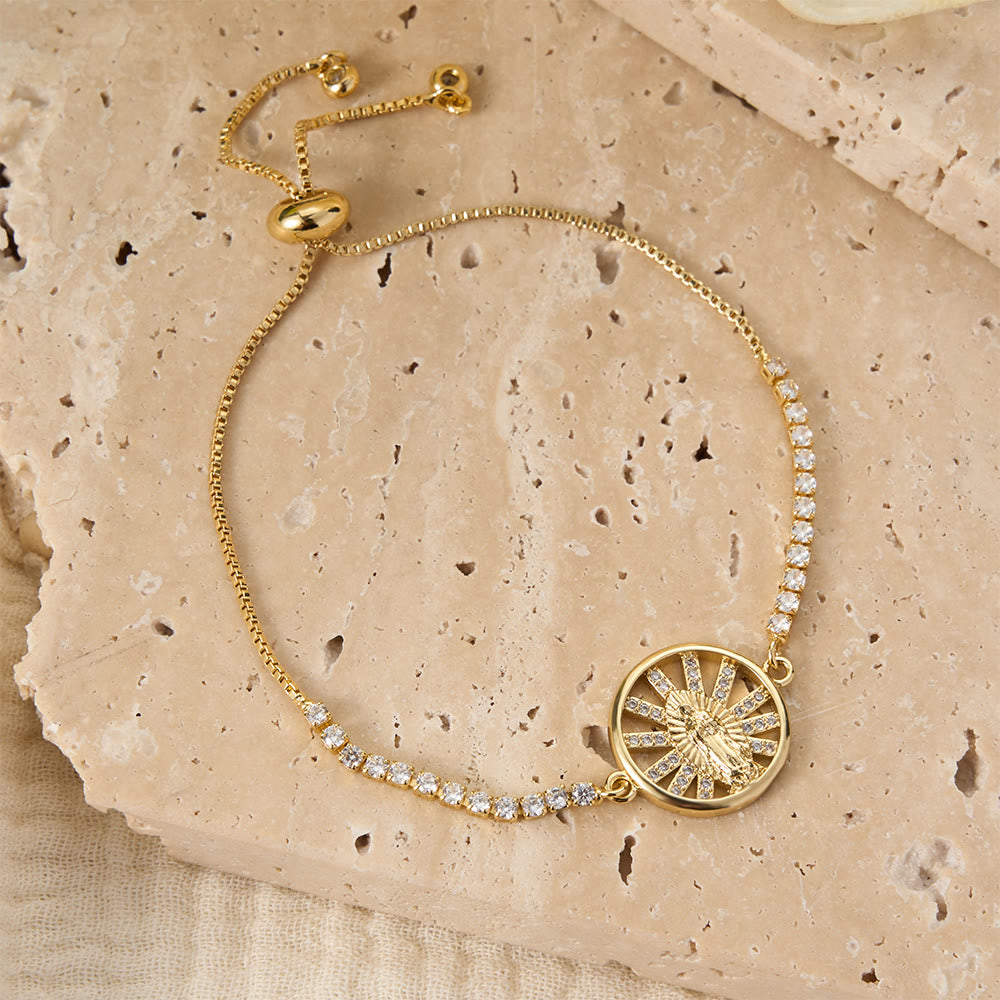 Christianartworkshop Our Lady Centered Adjustable Bolo Bracelet, Symbol of Divine Grace - image 30