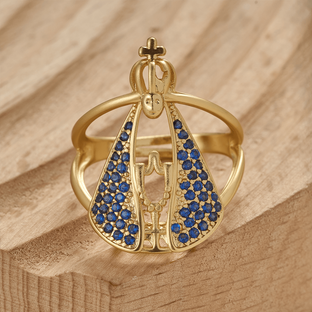 Christianartworkshop Our Lady of Guadalupe Devotional Ring: Emblem of Our Lady Grace & Divine Protection - Suitable for US sizes 6-9 - image 0