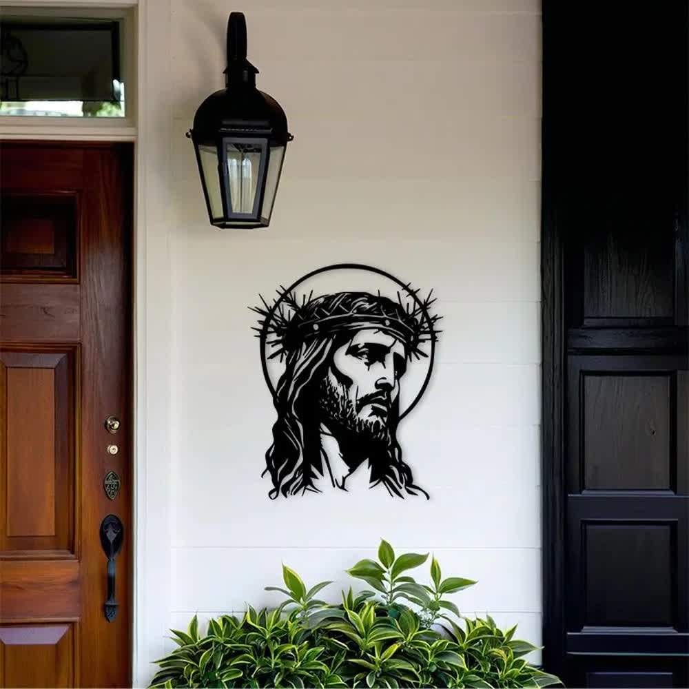 Christianartworkshop Sacred Jesus with Crown of Thorns Metal Wall Decor - image 1