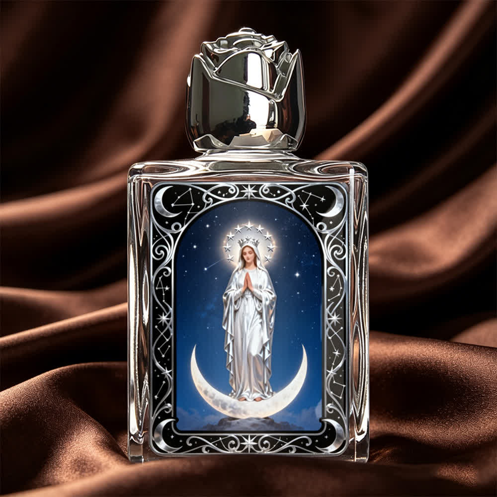 Christianartworkshop Catholic Icon Square Holy Water Bottle: Fragrance Bottle with Sacred Images - Virgin Mary#2 - image 16
