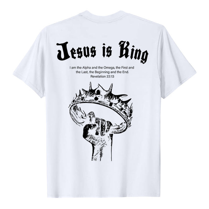 Christianartworkshop Jesus is King T-shirt - White - 2XL - image 0