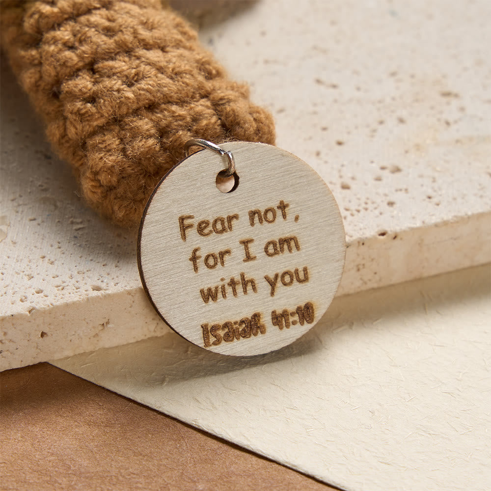 Christianartworkshop Crocheted Cross Car Charm with Inspirational Bible Verse Discs: A Reminder of Divine Grace - image 8