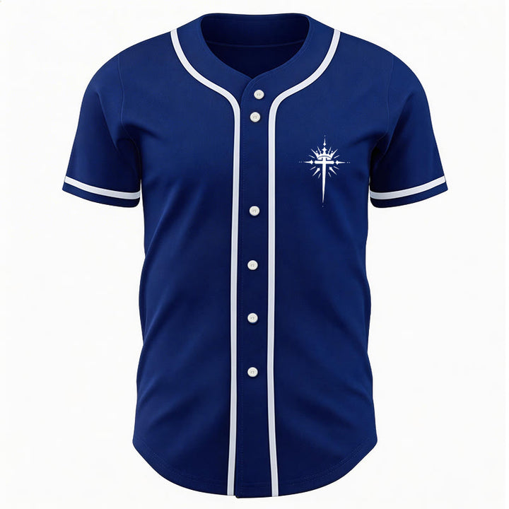 Christianartworkshop Jesus Is King Angel Wings Cross Faith Statement Custom Baseball Jersey - image 10