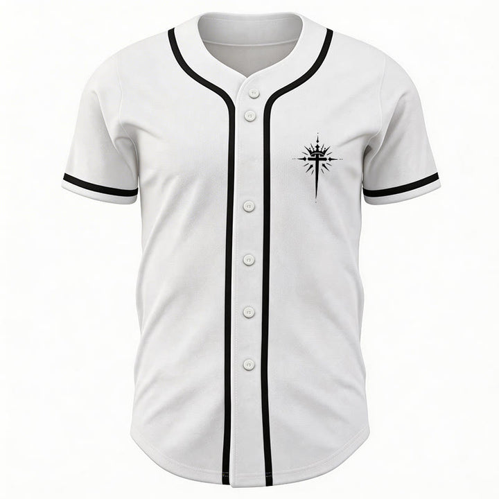 Christianartworkshop Jesus Is King Angel Wings Cross Faith Statement Custom Baseball Jersey - image 24