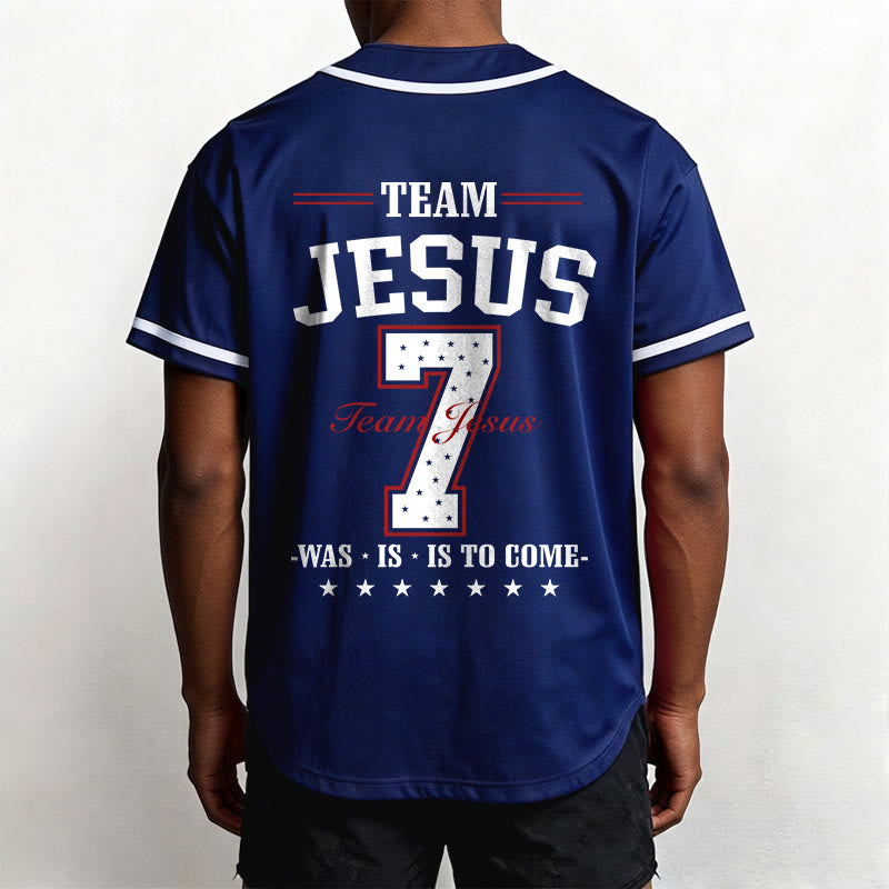 Christianartworkshop Team Jesus Was Is And Is To Come Custom Number 7 Baseball Jersey - image 18