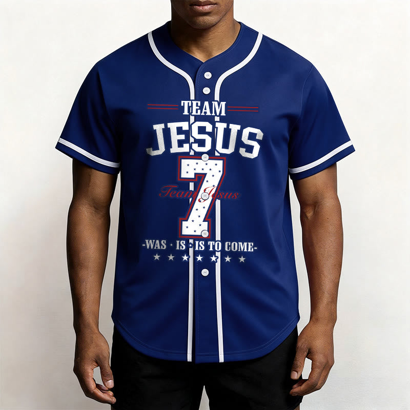 Christianartworkshop Team Jesus Was Is And Is To Come Custom Number 7 Baseball Jersey - image 15