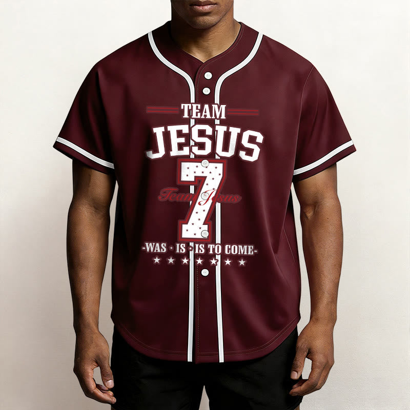 Christianartworkshop Team Jesus Was Is And Is To Come Custom Number 7 Baseball Jersey - image 36