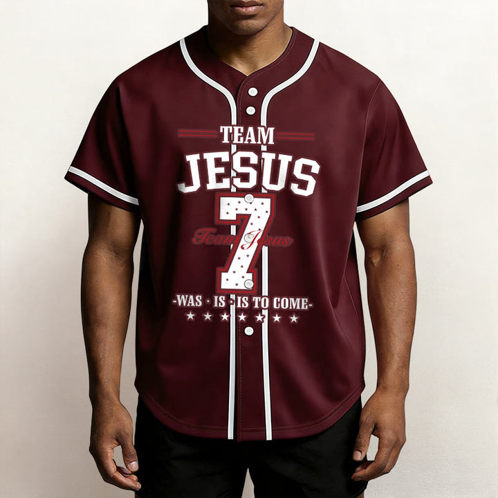 Christianartworkshop Team Jesus Was Is And Is To Come Custom Number 7 Baseball Jersey - image 36