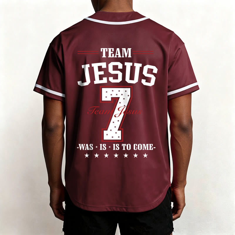 Christianartworkshop Team Jesus Was Is And Is To Come Custom Number 7 Baseball Jersey - image 39